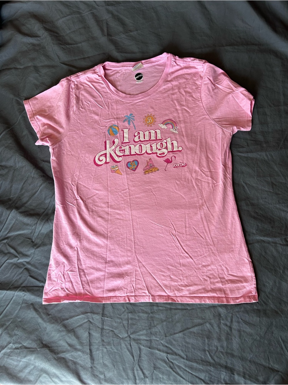 Barbie Pink "I Am Kenough" Womens Graphic Tee